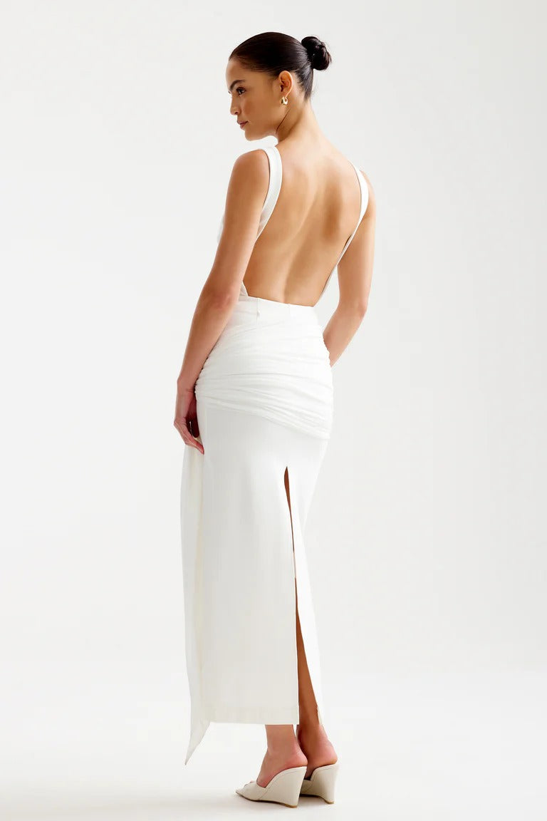 Elara Dress - White