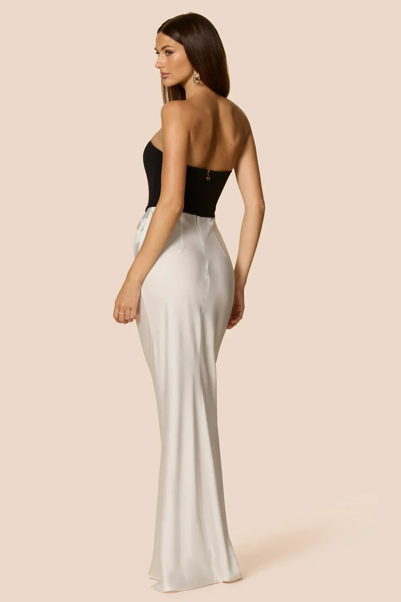 Nookie Chiara Strapless Gown - Black/White