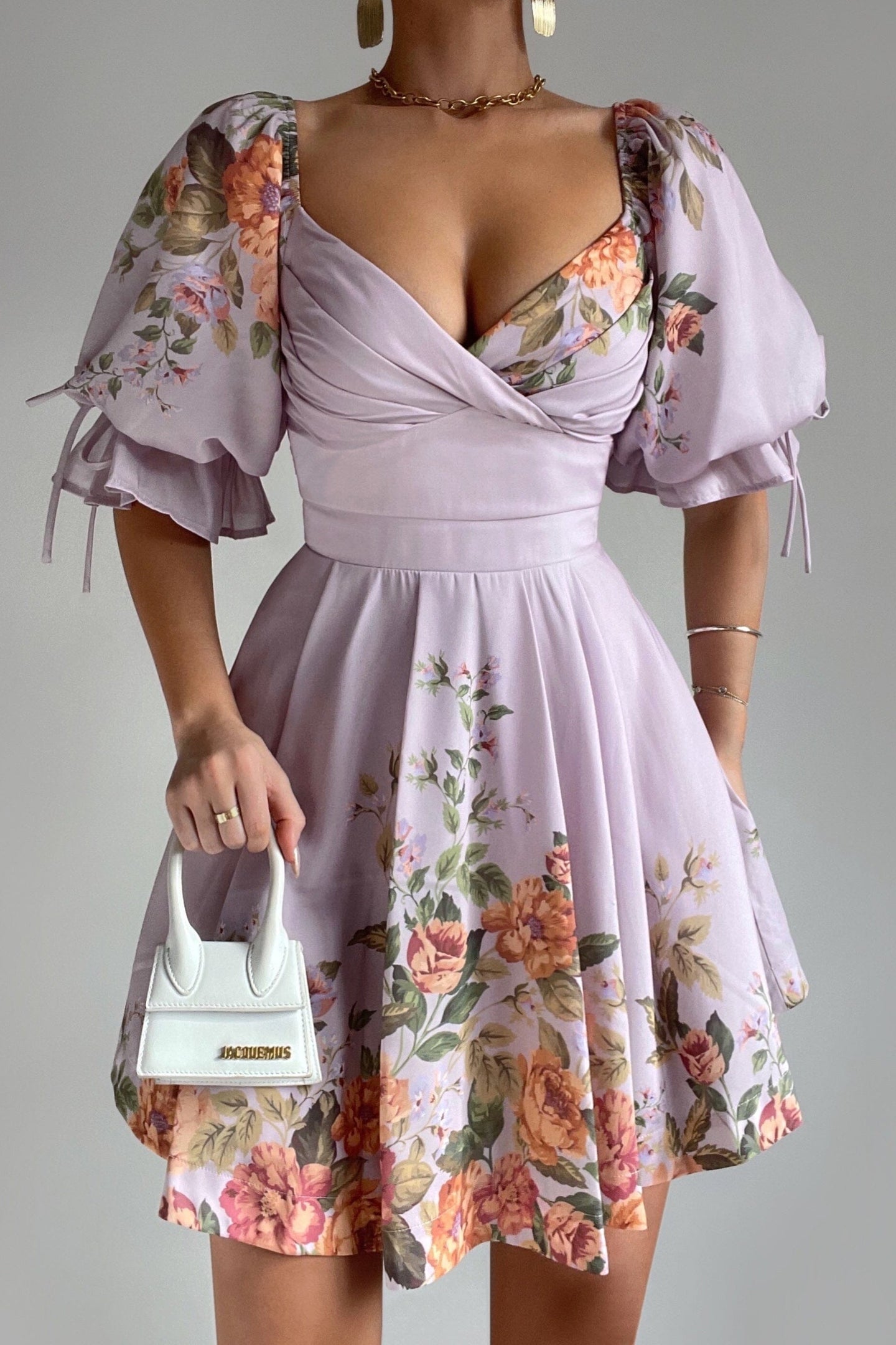 Rhiannon Dress - Purple Print