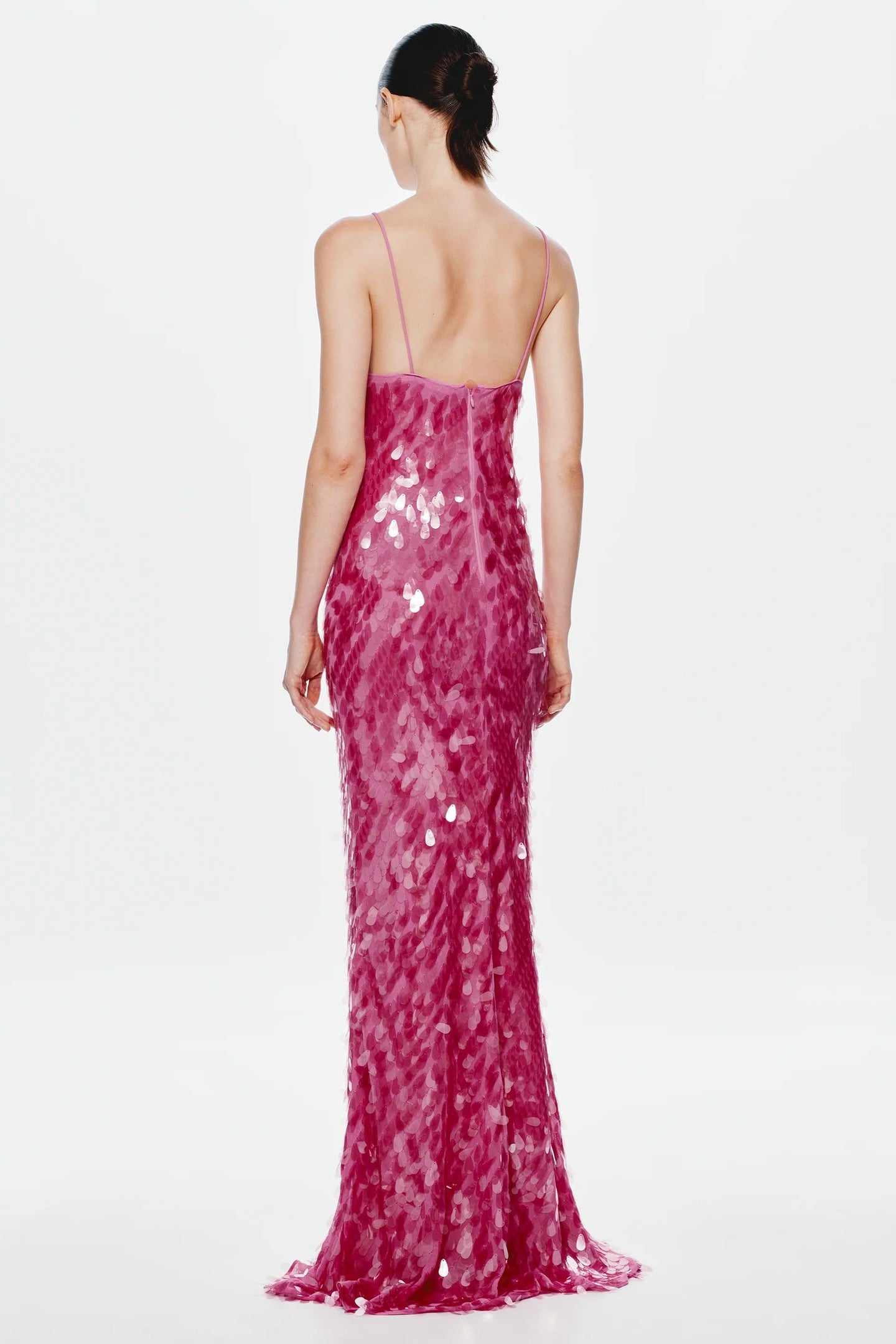 Misha Sapphire Sequin Maxi Dress - Fuchsia